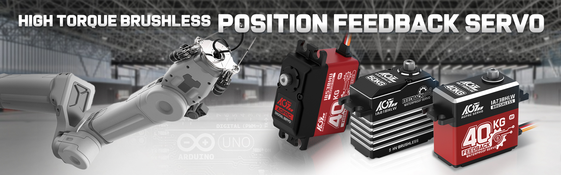 Brushless 40-50KG HV Ultra Torque Standard Size Analog Feedback Servo